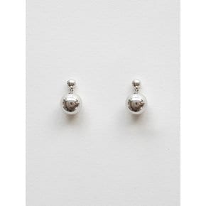 Silver ball drop earring (2size)