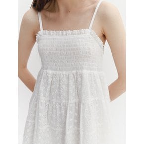 Midi Lace Dress White