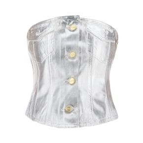 뷔스티에 탑 데님 bustier top in foil denim 241671DPN000007-151 98212399