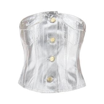 가니 뷔스티에 탑 데님 bustier top in foil denim 241671DPN000007-151 98212399