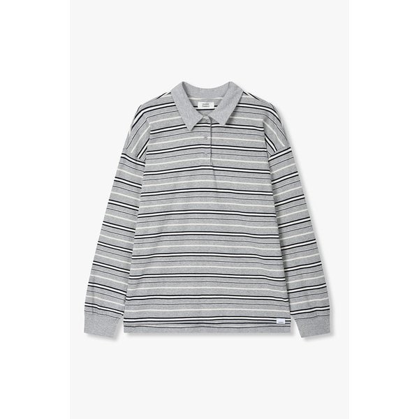 스트라이프 코튼 카라티셔츠 9176122977083