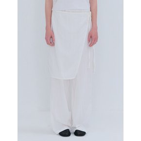 WRAP WIDE PANTS WHITE