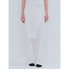 WRAP WIDE PANTS WHITE