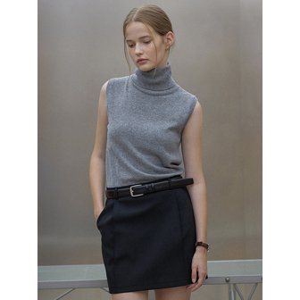 하우스오브폰드 Cashmere turtleneck sleeveless top (Ivory, Pink, Grey, Black)