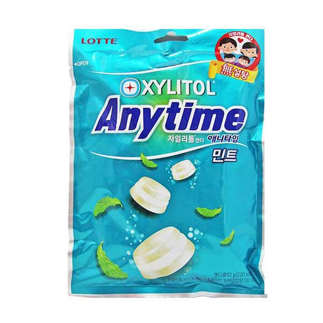 롯데 애니타임 민트 92g x 5개 / 민트향 민트맛 민트캔디 민트사탕 청량감 시원한 무설탕 무설탕캔디 특별한사탕 맛있는사탕 ...