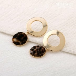 레오파드 이어링 925 실버핀 노알러지 은침 데일리 귀걸이 MU129