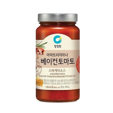 청정원 베이컨 토마토 스파게티소스 600g/강남점 면 250g증정/의정부점 2개구매시 면500g 증정