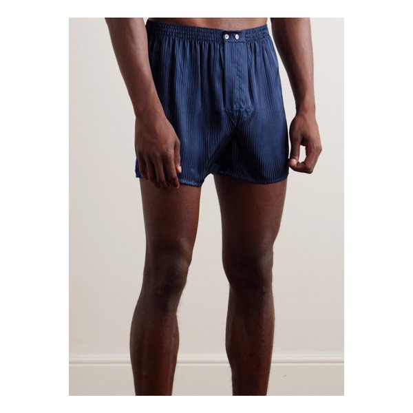 데렉 로즈 우번 8 스트라이프 실크 새틴 박서 쇼츠 1647597336063876