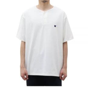 NEEDLES 니들스 24 SS Henley Neck Tee White (OT263) (헨리넥 반팔 티셔츠)