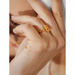 DOUBLE T stacking pinky ring (silvergold)