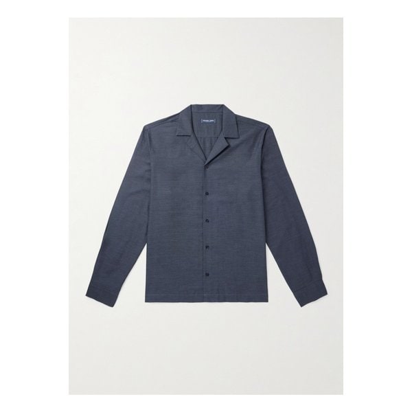 프레스코볼 카리오카 사프라 헤링본 코튼 플란넬 셔츠 블루 46376663162873332