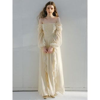 던드롭 DD_Ruffle chiffon two-way dress