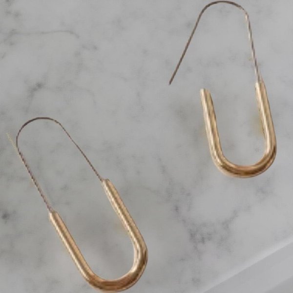 [옷자락] 여성 독특한 옷핀 신주 스타일 패션 귀걸이