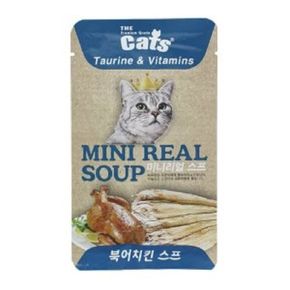 더캣츠 미니리얼스프 북어치킨 스프 40g/고양이간식 고양이사료