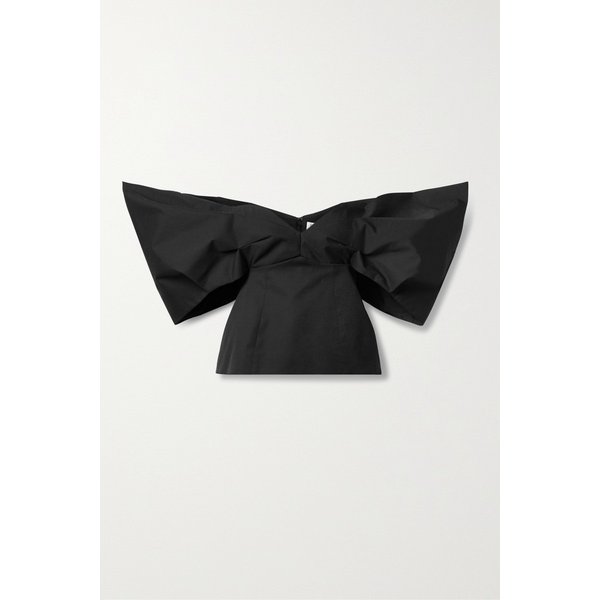 로지 애슐린 메이킹 유어 포인트 오프숄더 코튼 혼방 트윌 탑 블랙 1647597301085469