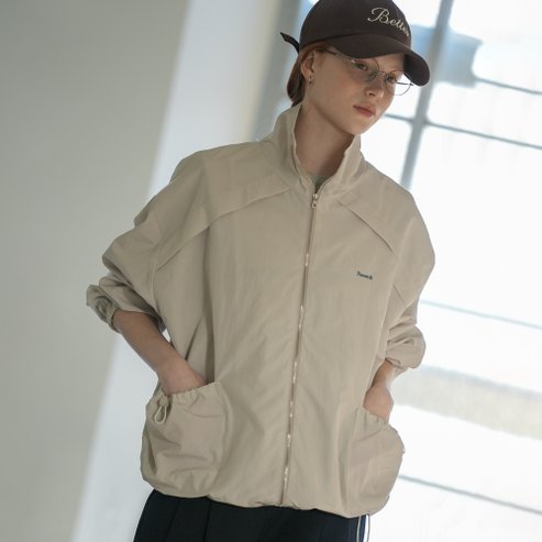 노운베러 Pocket string nylon wind jumper_Gray