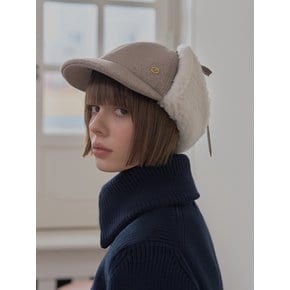 WOOL EARFLAP CAP_Cocoa