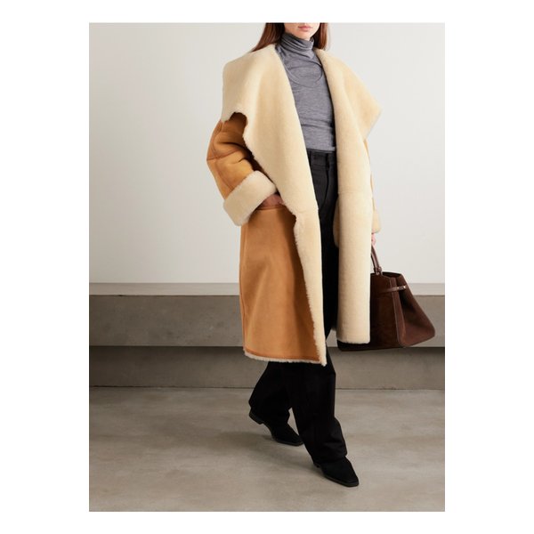 드레이프 시어링 코트 탠 브라운 46376663162898911