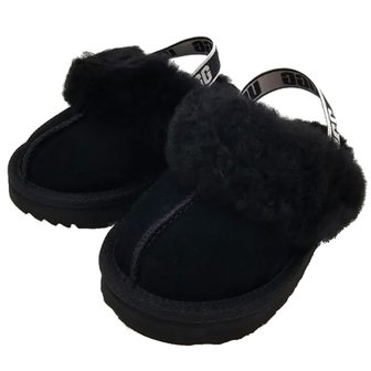 UGG 24FW 키즈 밴딩 플랫폼 샌들 T 펀케트 T1130395T BLK