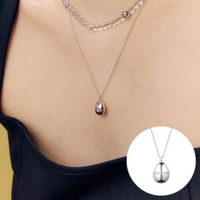 실버 롱 드롭 목걸이 (free size) 폴카 RA25B05J