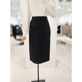 아이잗컬렉션 [파주점] [더아이잗컬렉션]트위드 백 슬릿 H라인 스커트 CS3B0SK062
