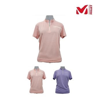 밀레 밀레 여성 여름 반팔 티셔츠 LD 쿨 집업 티셔츠 I MIQUT851