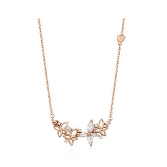 티르리르 플로럴 파티 실버핑크 목걸이 TNSSVP11876S