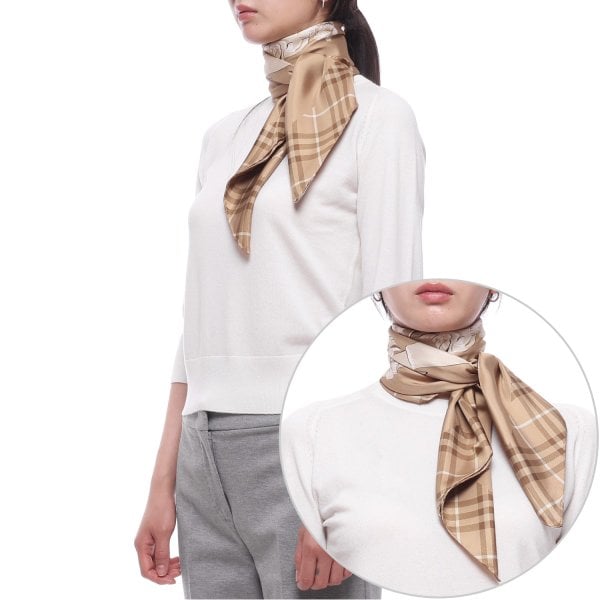 [부산점] 26SS 여성 EKD 실크 스카프 (8125815 FINCH BEIGE 26S)