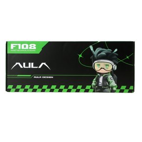 AULA독거미 F108키보드 황축,스카이블랙
