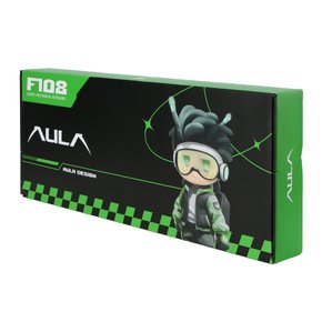 AULA독거미 F108키보드 황축,스카이블랙