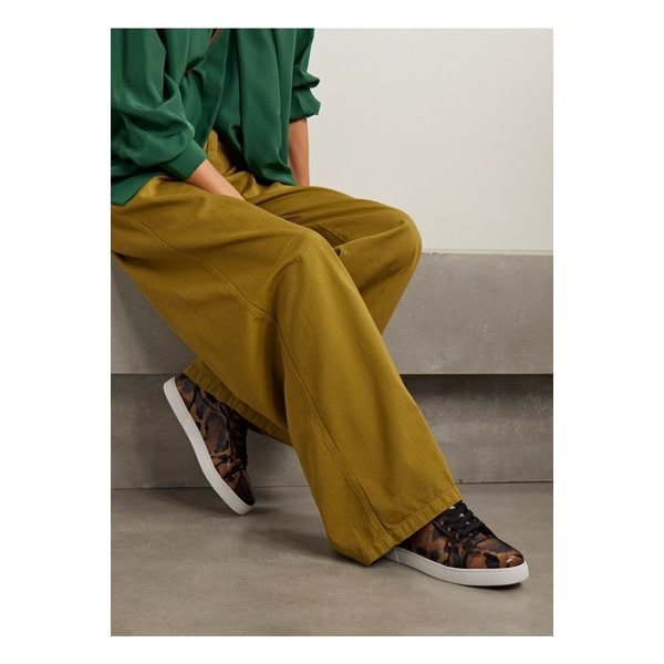 펀 루이스 주니어 레오파드 가죽 스니커즈 나뭇잎 그린 46376663162884508