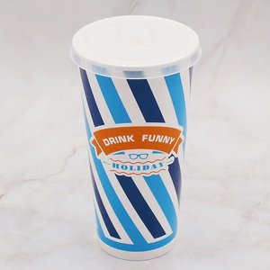 이룸팩 22온스음료컵+뚜껑100개 음료컵세트 일회용종이컵세트