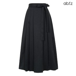 핀턱 리본끈 포인트 백밴딩 스커트 (AFZ5MS35A)