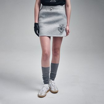 Mardi Mercredi Actif [마르디메크르디악티프]NEOPRENE MINI SKIRT CHAMPION CUP ACTIF_MELANGE GREY BLACK