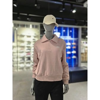 휠라 [파주점] 여성 기모 반집업 맨투맨(FS2POG4151F-DTP)