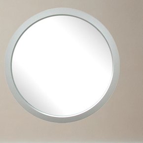 심플 원형 프레임 거울 실내 인테리어 실버 28cm