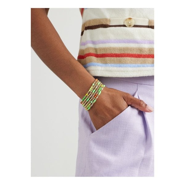 록산느 애슐린 컬러 테라피 골드톤 에나멜 브레이슬릿 6p 세트 그린 1647597360412589