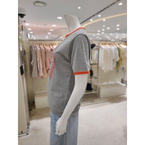 레터링 배색 티셔츠 (KSZ3HK37)