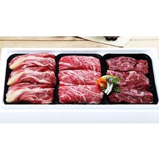 [냉장][안동안심한우] 실속 2호세트 1.5kg (1등급/등심500g+불고기500g+국거리500g)