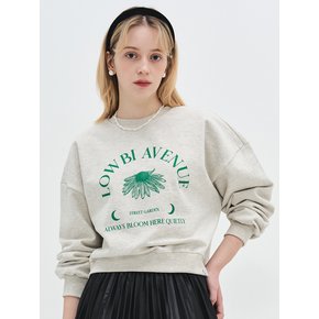 DANDELION FLOWER SWEAT SHIRT_Oatmeal