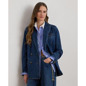 로렌 랄프 로렌 더블 브레스트 데님 블레이저(WMLROTWS6020277400)