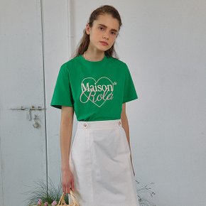 OUTLINE MAISON DE ROLA T-SHIRTS GREEN