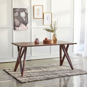 스코나 레이든 호두나무 월넛 원목 4인 식탁 테이블 1500