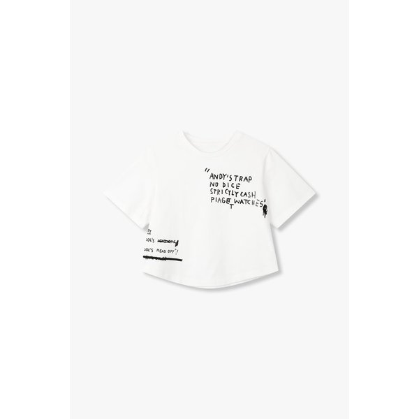 [리오더, BASQUIAT] 레터링 크롭 티셔츠 71152403C4301