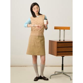 빈폴레이디스 A라인 치노 스커트 - 베이지 (BF5227C06A)