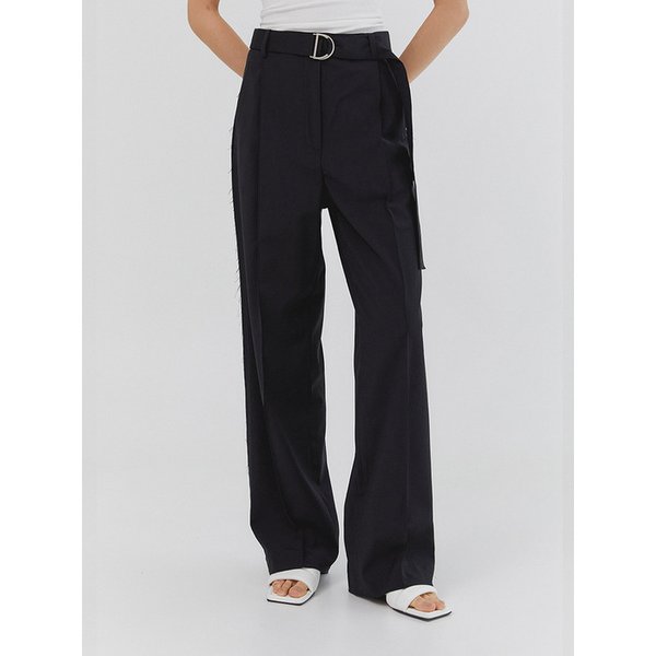 [리퍼브] Side Cuting Wide Pants_Black