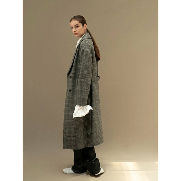 Lana double coat (BLACK CHECK)