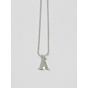 silver initial necklace