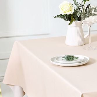 제이큐 가죽 방수 예쁜 감성 식탁 테이블 보 커버 2인 핑크