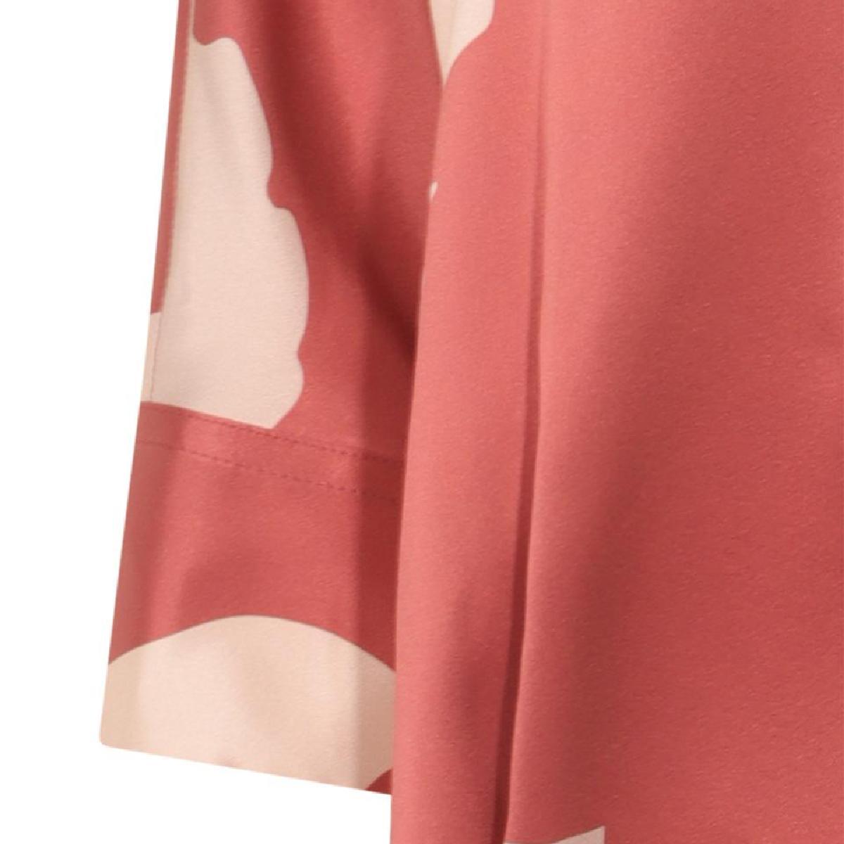 Tシャツ・カットソー ANTONELLI FIRENZE Antonelli Firenze Top (G2331N 293C520) S27]ANTONELLI FIRENZE G2331N293C520 RED AND WHITE LINEN TOP